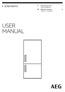 Manuale AEG SCB618E6TS Frigorifero-congelatore