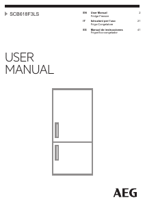 Manual de uso AEG SCB618F3LS Frigorífico combinado