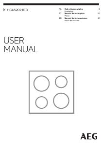 Manual de uso AEG HC452021EB Placa