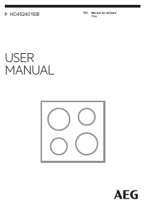 Manual AEG HC452401EB Plită