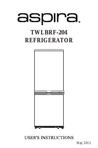 Handleiding Aspira BRF-204 Koel-vries combinatie
