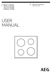 Manual de uso AEG HD634170NB Placa
