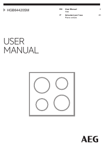 Manuale AEG HGB64420SM Piano cottura