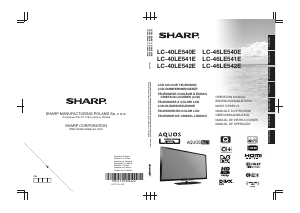 Handleiding Sharp AQUOS LC-40LE540E LED televisie
