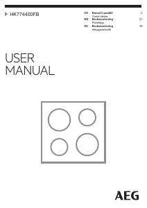 Manuál AEG HK774400FB Varná deska