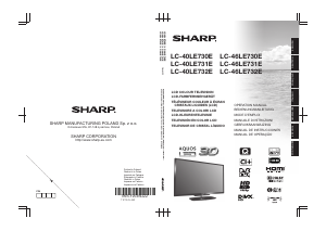 Handleiding Sharp AQUOS LC-40LE730E 3D LED televisie