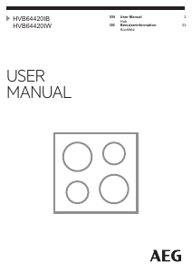 Manual AEG HVB64420IB Hob