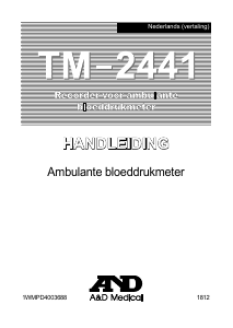 Handleiding A and D Medical TM-2441 Bloeddrukmeter