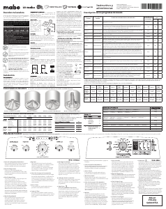 Manual de uso Mabe LMA0920WGCL0 Lavadora
