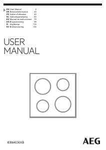 Manual de uso AEG IEB64030XB Placa