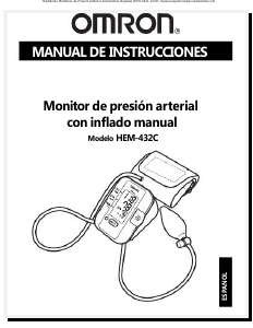 Manual de uso Omron HEM-432C Tensiómetro