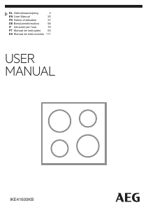 Manual AEG IKE41600KB Placa