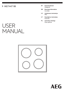 Rokasgrāmata AEG IKE74471IB Plīts virsma