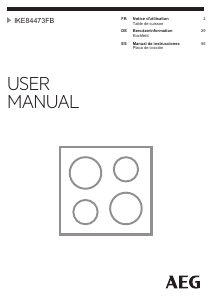 Manual de uso AEG IKE84473FB Placa