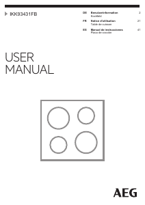 Manual de uso AEG IKK93431FB Placa