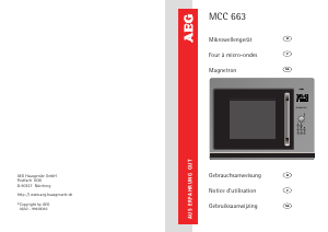 Bedienungsanleitung AEG MCC663E-B Mikrowelle