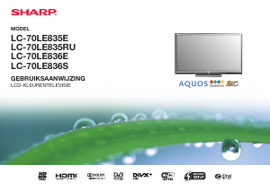 Handleiding Sharp AQUOS LC-70LE835E 3D LED televisie