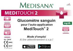 Mode d’emploi Medisana MediTouch 2 Lecteur de glycemie