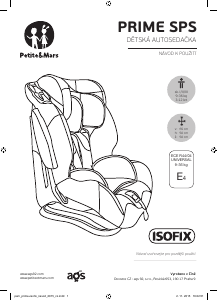 Manuál Petite&Mars Prime SPS Autosedadlo