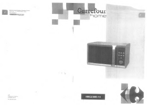 Mode d’emploi Carrefour Home HMG23MD-13 Micro-onde