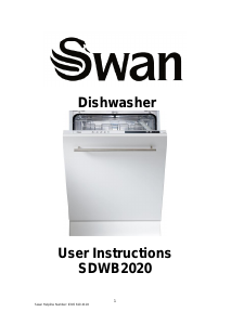 Manual Swan SDWB2020 Dishwasher