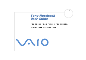 Bruksanvisning Sony Vaio PCG-FX105K Bärbar dator