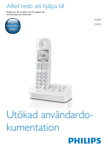 Bruksanvisning Philips D4002W Trådlös telefon