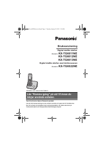 Bruksanvisning Panasonic KX-TG6613NE Trådlös telefon