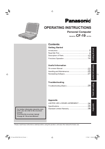 Bruksanvisning Panasonic CF-19E Toughbook Bärbar dator