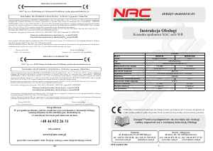 Instrukcja NAC WR65700 Kosiarka