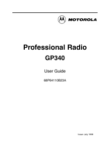 Bruksanvisning Motorola GP340 Walkie-talkie