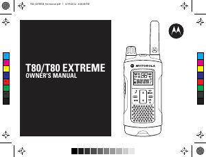 Manual Motorola TLKR T80 Extreme Walkie-talkie