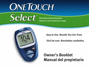 Handleiding OneTouch Select Bloedglucosemeter