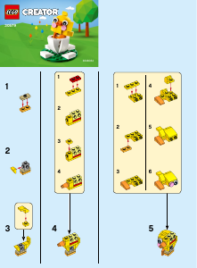 Mode d’emploi Lego set 30579 Creator Le poussin de Pâques dans son œuf