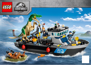 Manuale Lego set 76942 Jurassic World Fuga sulla barca del dinosauro Baryonyx