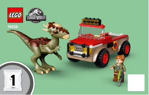 Manual Lego set 76939 Jurassic World Stygimoloch dinosaur escape