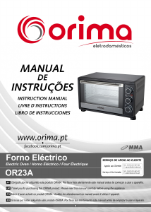 Manual Orima OR 23 A Oven