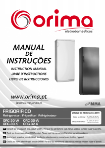 Manual de uso Orima ORC 30 X Refrigerador