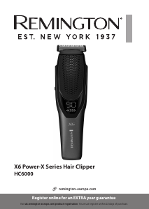 Manual Remington HC6000 X6 Power-X Hair Clipper