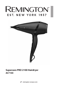 Manual Remington AC7100 Supercare PRO Secador de cabelo