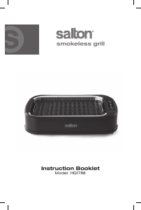 Manual Salton HG-1788 Table Grill