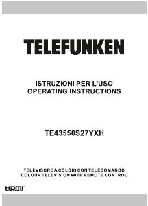 Manuale Telefunken TE43550S27YXH LED televisore