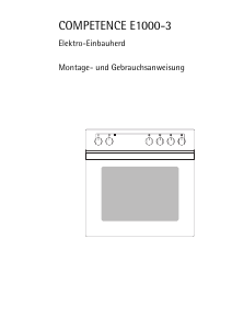 Bedienungsanleitung AEG E1000-3-B Herd