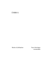 Mode d’emploi AEG E1000-5-W Cuisinière