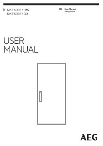 Manual AEG RKE539F1DX Refrigerator