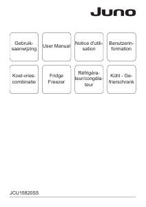 Handleiding Juno JCU15820S5 Koel-vries combinatie